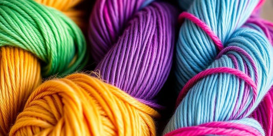 Skeins of colorful Italian yarn.