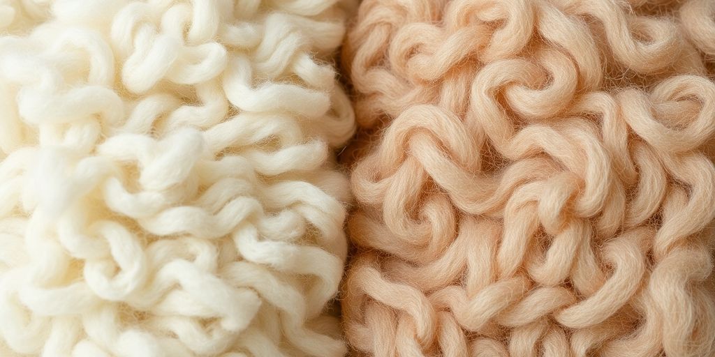 Soft alpaca next to merino sheep.