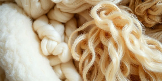 Luxurious wool fibers from different sheep breeds.