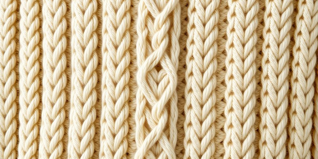 Textured Aran sweater with rich brown wool.