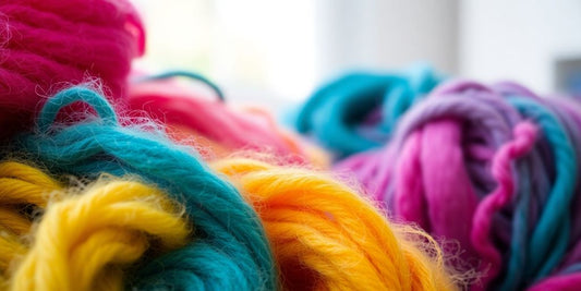 Soft Peruvian wool skeins, vibrant colors